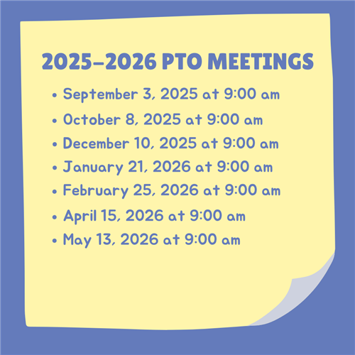 2025-2026 PTO Meetings